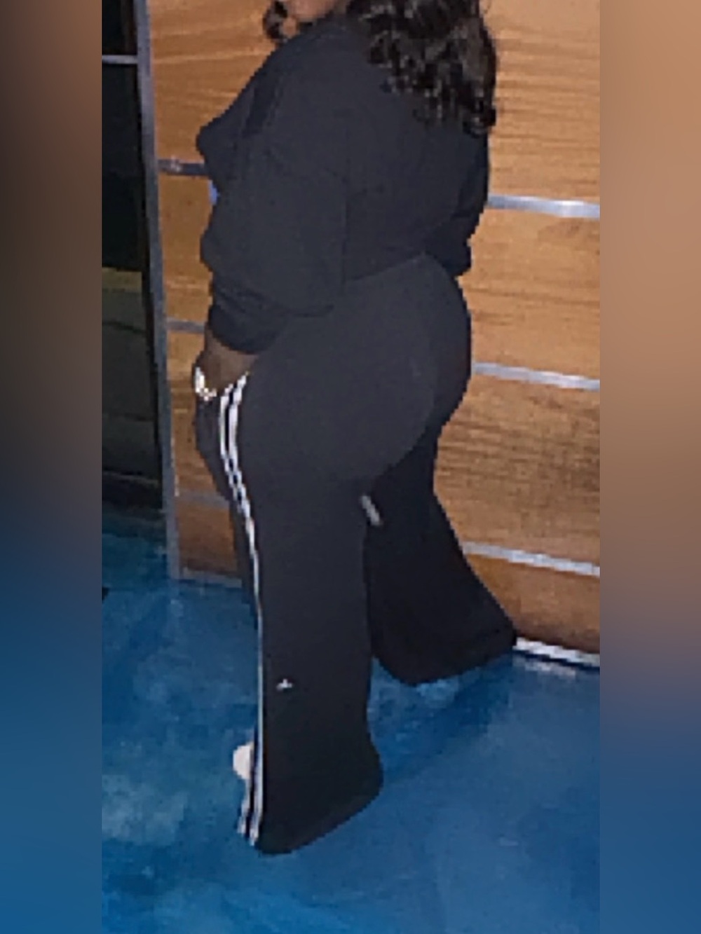 ALO Yoga Black Joggers with White Drawcord - Picture 6 of 6